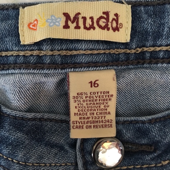 Mudd Girl’s Bling Bling Capri Jeans, Size 16 - Picture 6 of 8
